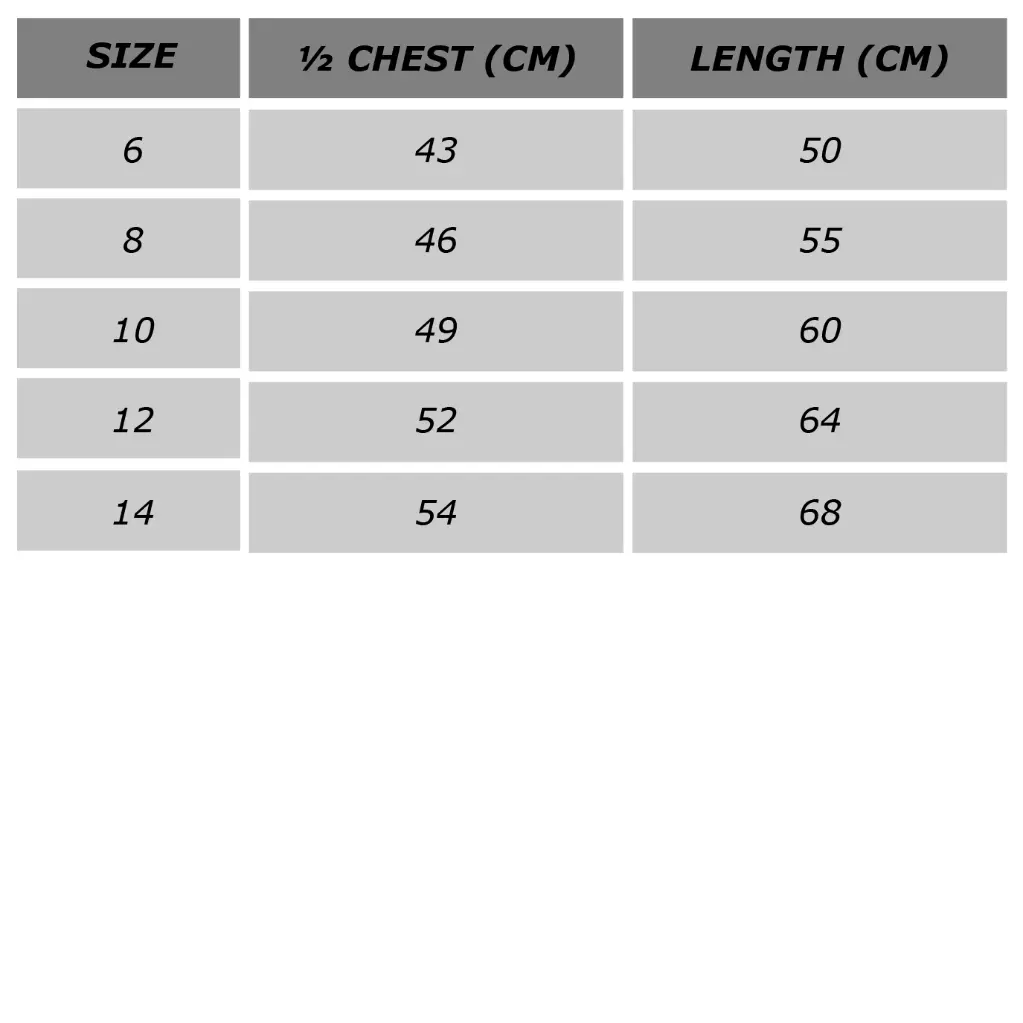 Normandale Jacket Size Chart.webp