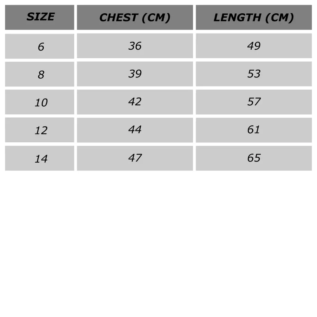 Normandale Tee Size Chart.webp